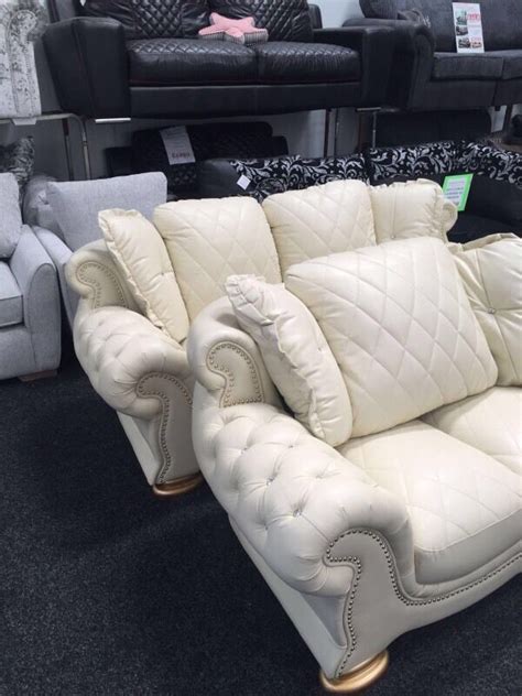 versace cream leather sofa|Versace sofa price.